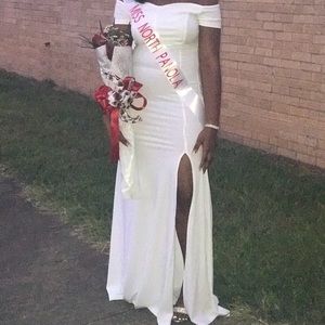 White Straight Formal Wear